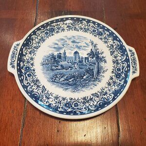 Villeroy & Boch Blue Castles Handled Cake Plate